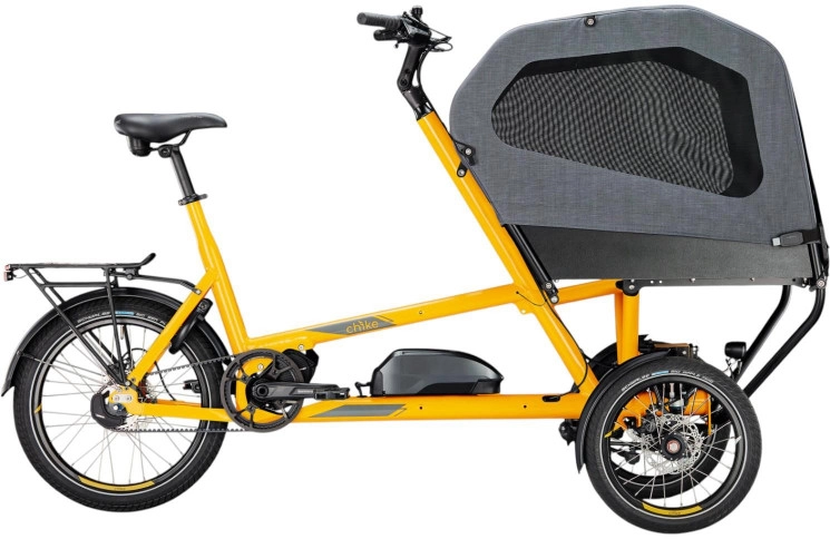 chike Elektrische cargofiets e-Dog №1 16"-20"/50cm/5/meloenengelb - grau/02301026