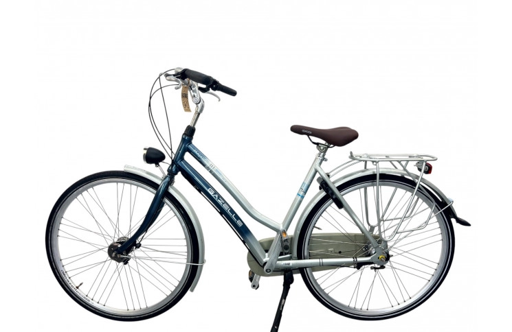 Woman's bicycle Gazelle Xanta W/al/grijs-blauw/28/stad/f53