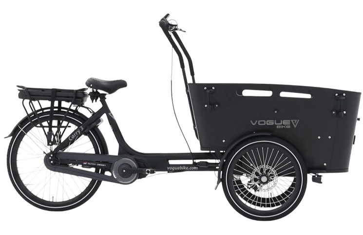 E-CARGO Vogue Carry 3 8 26"-20"/48cm/Mat-Zwart/36V 13Ah 468Wh Bafang M400 Max Drive 80Nm LCD