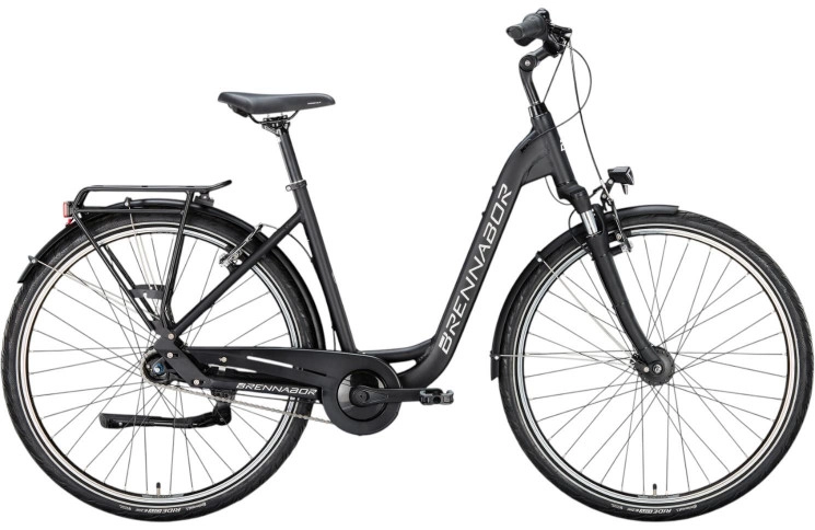 BRENNABOR Trekking bike T-42 28"/55cm-L/7/black matt - white/02506988