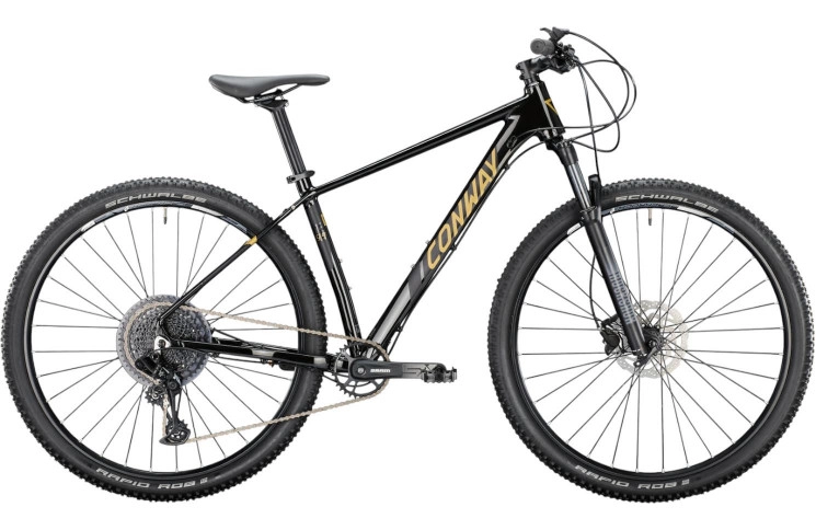 CONWAY MTB Hardtail MS 9.9 29"/56cm-XL/12/zwart metallic - goud mat/02891752