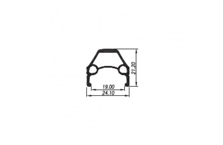 Velg Primax E STR20 28″ gebust 622 x 19C - 36 gaats - velgrem zwart