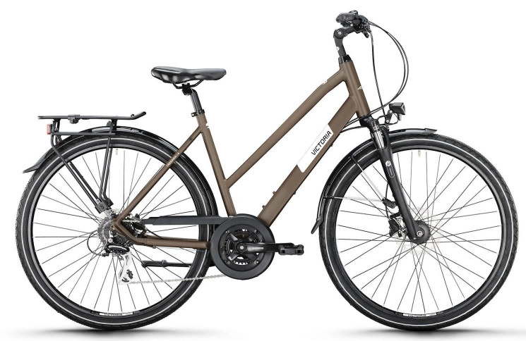 VICTORIA Trekkingfiets TREQANA 4 28"/46cm-S/24/aardegrijs mat/02986107