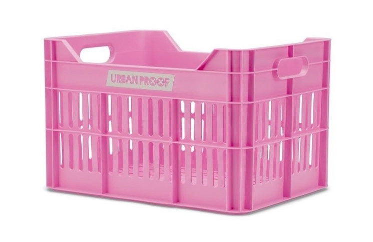 Recycled Bike Crate Urban Proof Click 30 Liters - Bright Pink
