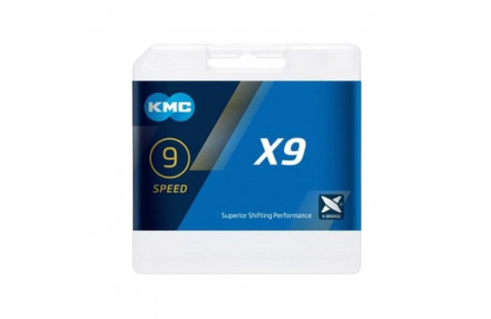 KMC X9 chain narrow 1/2x11/128, 9-speed, gray