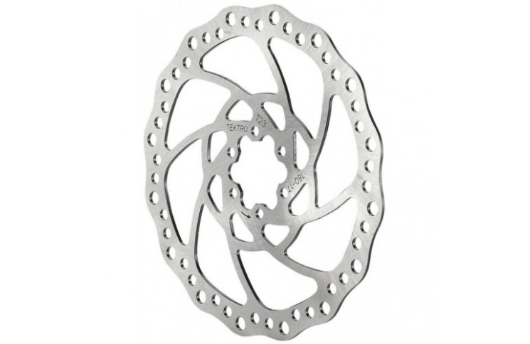 TEKTRO TR160-24 BRAKE DISC ROTOR Ø160MM 6-POINT SILVER OEM