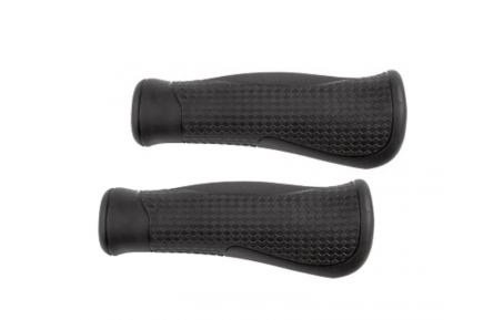 Handvatten zwart, anatomisch. Lengte: 130/130mm. per stel