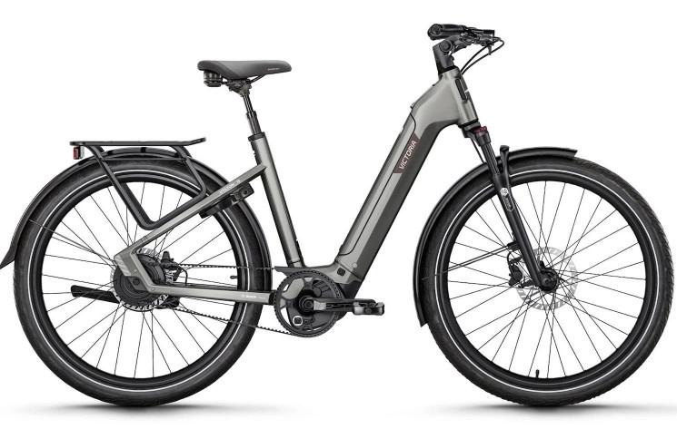 VICTORIA Elektrische trekkingfiets Utilyon 15 №1 28"/56cm/9/marmergrijs mat/02921143