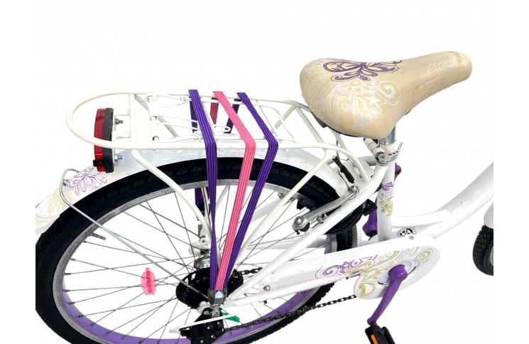 Meisjesfiets Fleur M/al/Wit/24/stad/f34