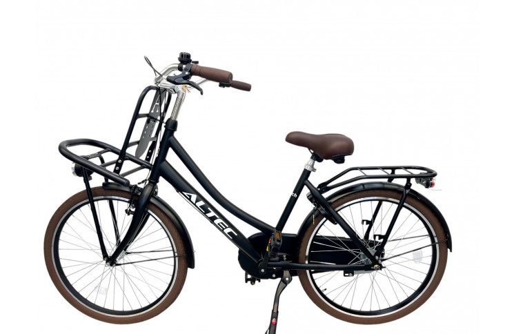 Meisjesfiets Altec Dutch 24"/43 cm/Mat Zwart/24225