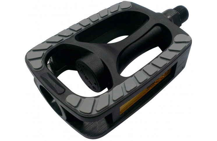Pedaalset Marwi SP-813 PP met grijze non-slip inlay - zwart
