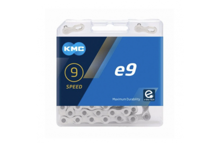 KMC e9 chain, 1/2x11/128, 9-speed mid motor e-bike chain