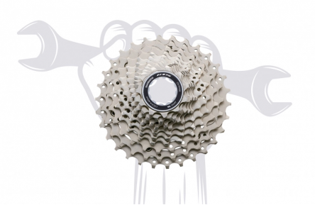 Vervanging van cassette of freewheel (incl. demontage van het wiel) - materialen apart berekend
