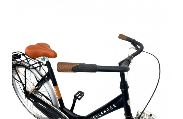 Damesfiets Highlander City 28" 53cm zwart