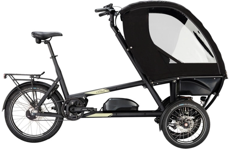 chike Elektrische cargofiets e-Kids №1 16"-20"/50cm/5/schwarz - zand mat/02301004