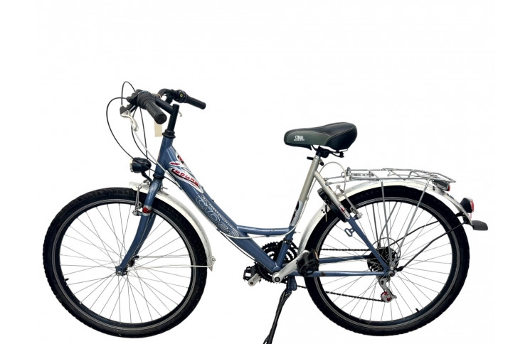 Damesfiets Cross Laguna w/grey/al/26/sity/46cm