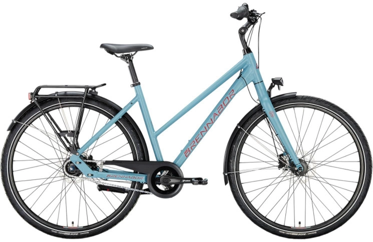 BRENNABOR Trekking bike T-48 28"/55cm-L/8/tech blue matt - burgundy matt/02507317