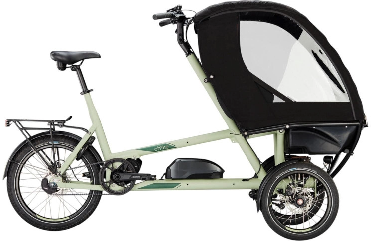 chike Elektrische cargofiets e-Kids №1 16"-20"/50cm/5/salbei - groen mat/02301006