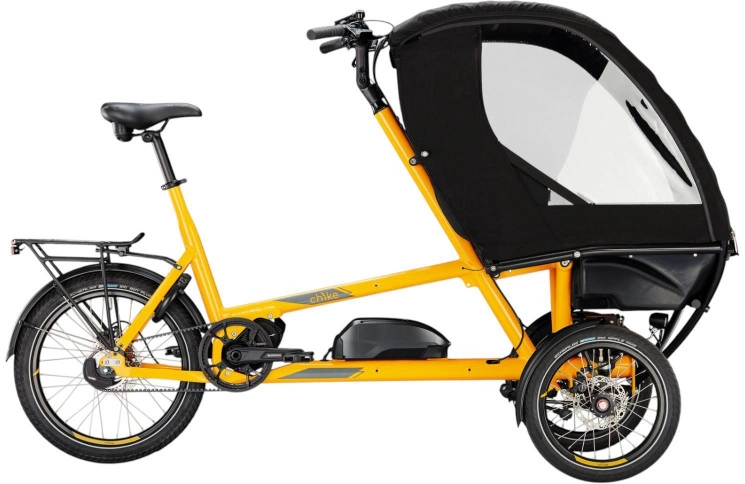 chike Elektrische cargofiets e-Kids №1 16"-20"/50cm/5/meloenengelb - grijs/02301005