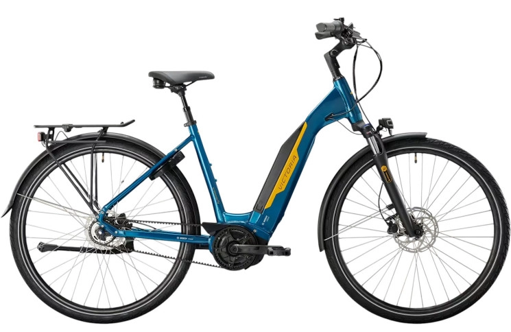 E-BIKE VICTORIA Elektro-Trekkingrad eTrekking 7.8 28"/L-56cm/blauw/36V 500Wh