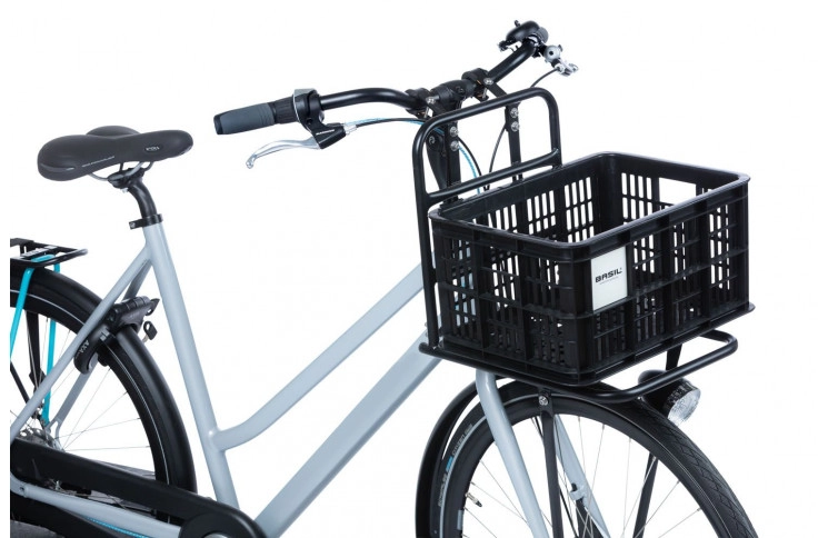 Gerecyclede fietskrat Basil Krat S 17,5 liter 29 x 39 x 20 cm - zwart