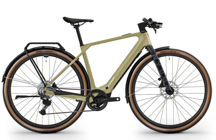 CONWAY Elektrische allroad Nyvon 8.0 CF №1 28"/54cm-XL/10/schaduwgrijs metallic - rood metallic/02810876