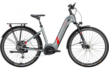 CONWAY Elektrische trekkingfiets Cairon T 2.0 625 SE №1 28"/38cm-XS/9/schaduwgrijs metallic mat - rood metallic/02810541
