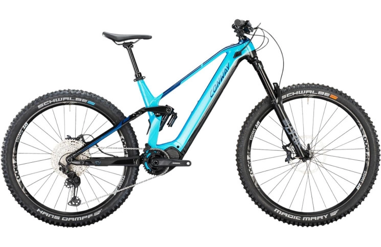CONWAY Elektrische MTB Full-Suspension eWME 5.9 MX 29"/44cm-M/12/turkoois metallic - donkerpetrol metallic/02895985