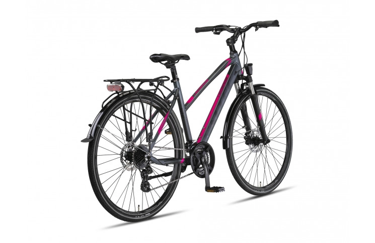 Damesfiets Altec Legarda 28"/49 cm/Antraciet-Roze/285060