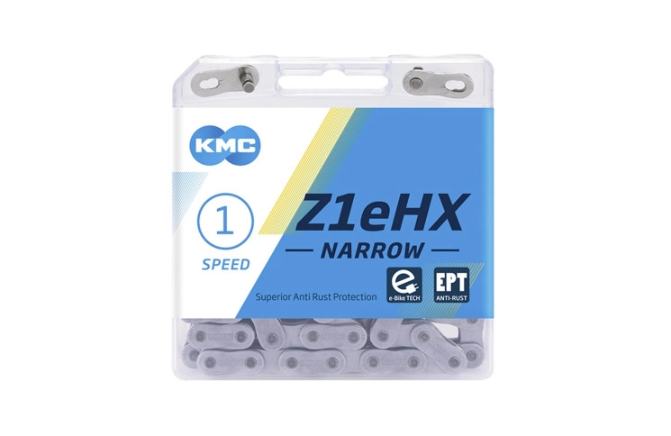KMC chain Z1eHX EPT narrow 1/2x3/32, anti-rust, 128 L single speed