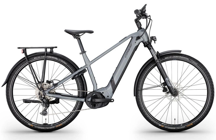 CONWAY Elektrische trekkingfiets Cairon T 3.0 750 SE №1 28"/41cm-S/9/shadowgrey metallic mat - zwart metallic mat/02810546