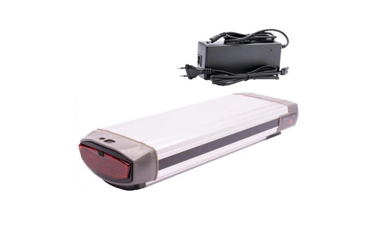 Stella compatible fietsaccu Type 2 36V 13Ah (468Wh) incl. nieuwe lader (zilver)