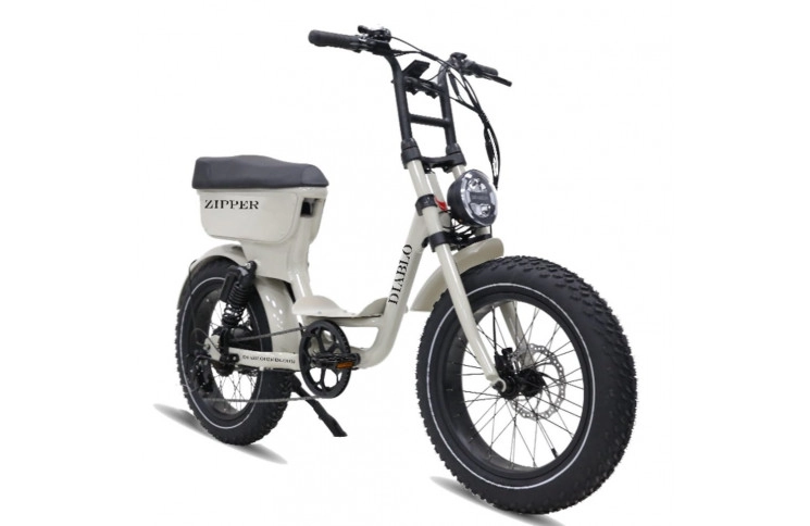 DIABLO E-BIKE, ZIPPER, 7SP SHIMANO, FASHION GREY, REAR SUSPENSION, 1000462 ACCU (15 Ah,48V,540 Wh)