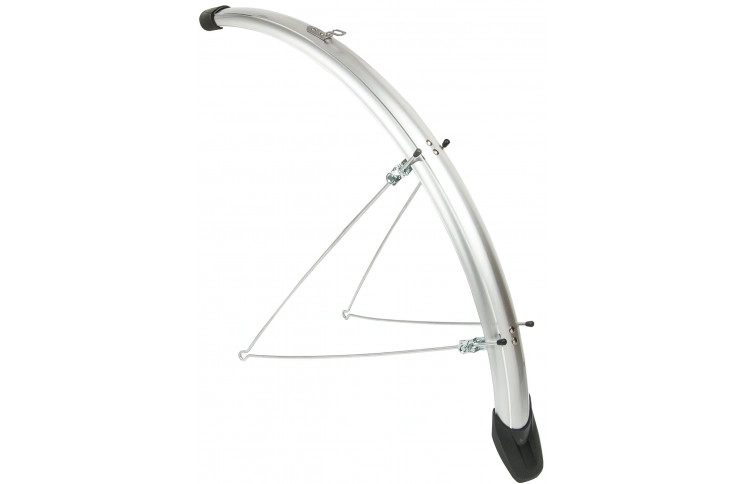 Spatbordset Eurofender Elegance 28" x 46 mm - zilver