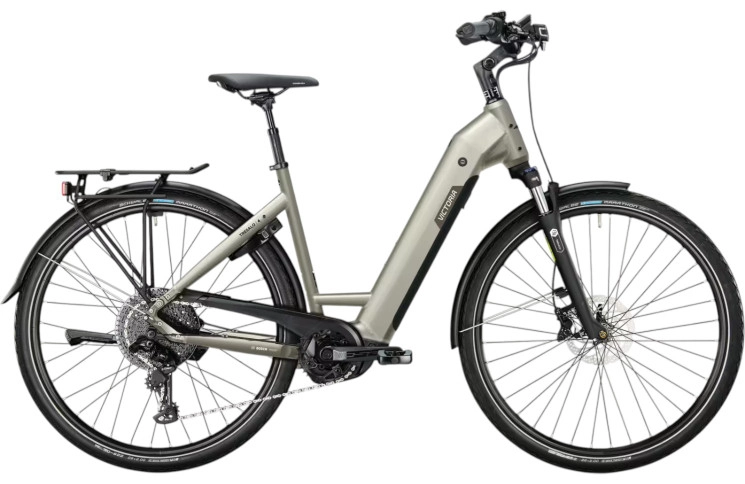 VICTORIA Elektrische trekkingfiets "Tresalo 4" (#1) wave, 28"/56cm-XL/marble grey matt/02921158