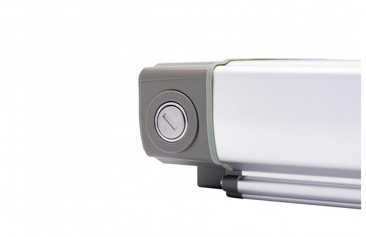 E-bikez, Flowbike TL-36V13Ah-LS 36V 13Ah 468W Silver Rear Rack Bicycle Battery with New Charger