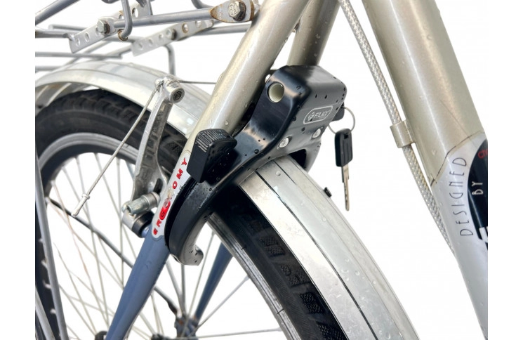 Damesfiets Cross Laguna w/grey/al/26/sity/46cm