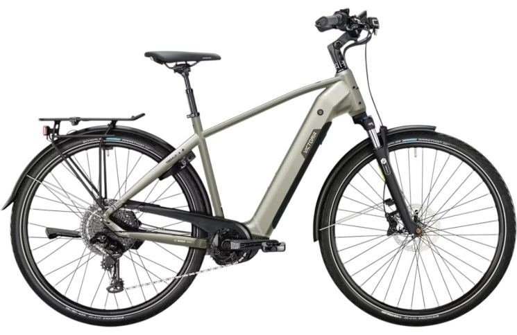 VICTORIA Elektrische trekkingfiets "Tresalo 4" (#1) Diamant, 28"/46cm-S/marble grey matt/02921152