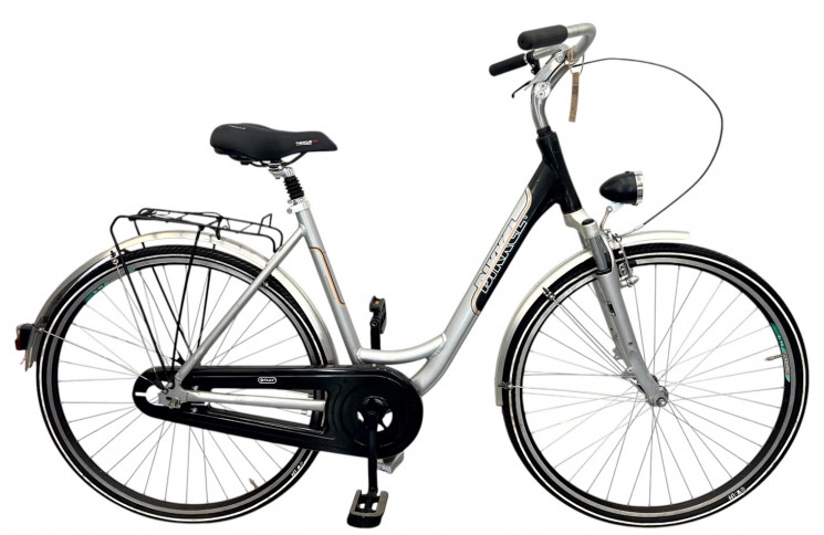 Damesfiets Bikkel w/silver/al/sity/28/51cm