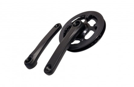 HZB / LASCO CRANKSET 32 TANDS 1/8 + 3/32 155 MM MET DUBBELE BESCHERMRAND ZWART