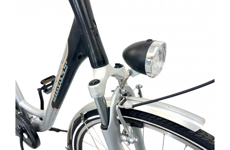 Damesfiets Bikkel w/silver/al/sity/28/51cm