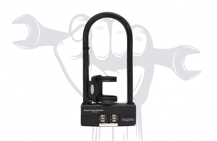 Montage van fietsslot op het frame, materialen worden apart berekend