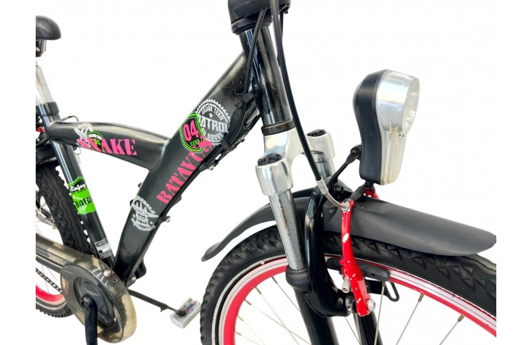 Jongensfiets Batavus Snake J/al/zwart/24/stad/f38
