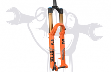 Vervanging van de fietsvork. Onderdelen en verbruiksmaterialen worden apart in rekening gebracht.