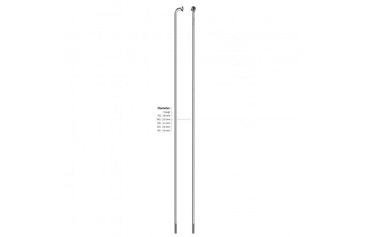 Sapim spaak 13-128 Leader RVS zonder nippel (1st)