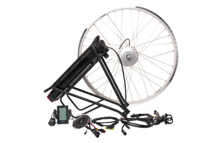 Bafang 250W voorwielmotor ombouwset LCD display met bagagedrager accu