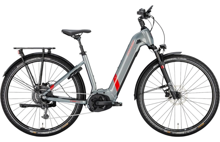 CONWAY Elektrische trekkingfiets Cairon T 2.0 625 SE №1 28"/46cm-M/9/schaduwgrijs metallic mat - rood metallic/02810543