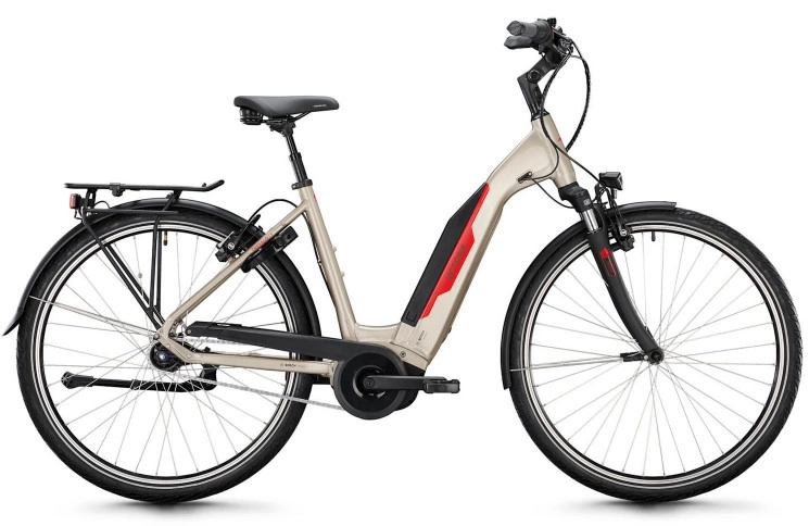VICTORIA Elektrische trekkingfiets TRESALO 1 №1 28"/46cm-S/7/schaduwgrijs metallic mat - rood metallic/02920711