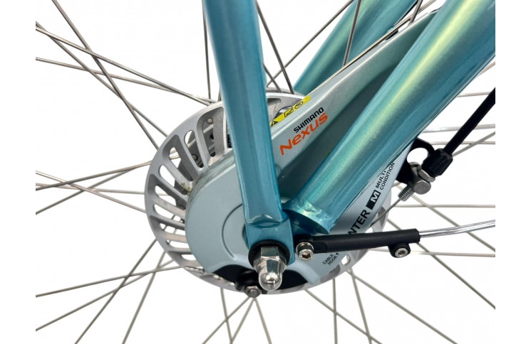 Damesfiets E-Bike VOGUE ELITE, 7SP/28"/50CM/MINT-BLUE/36V 13Ah 468Wh