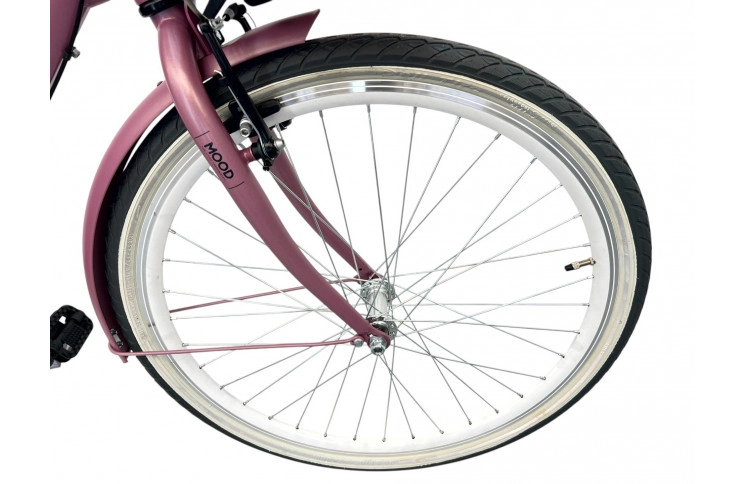 Damesfiets Alpina Mood 26" 42cm donkerpaars mat